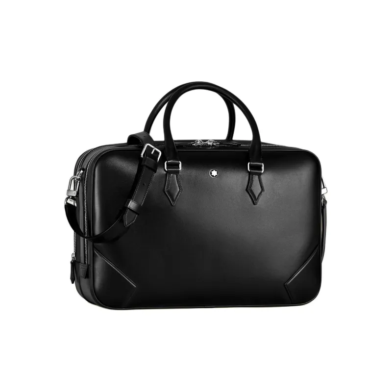 MONTBLANC Calfskin Shoulder Bag, Crossbody Bag, Handbag, Briefcase Large Size Men's Black-1