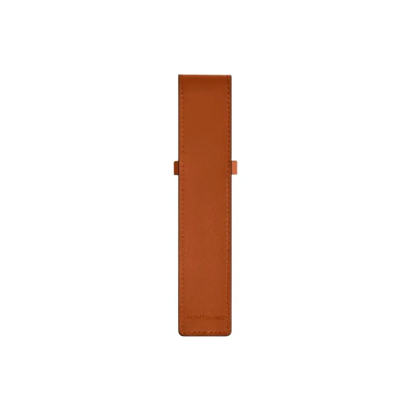 MONTBLANC Calfskin Pen Pouch Storage Bag Men's Rusty Red-2