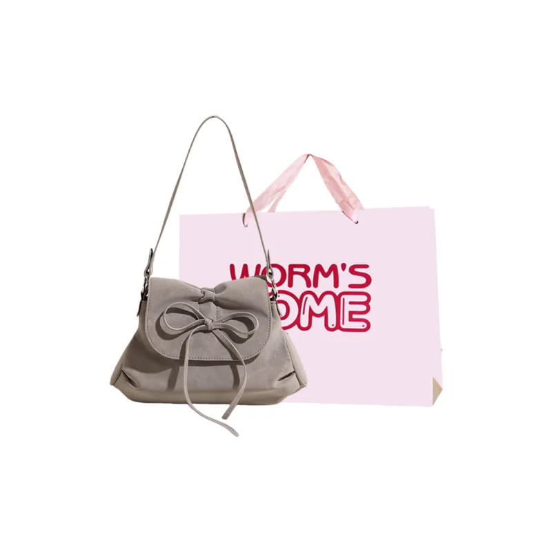 Worm's Home PU Crossbody Bag, Shoulder Bag Regular Women's Ecru/Light Gray/Black/Yellow-7