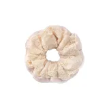 Cream Pink Lace Trims Scrunchy[Pink]
