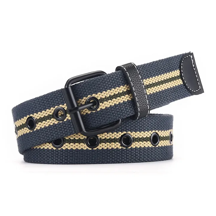 XNKW Woven Canvas Leather Belts Unisex Width: 3.8CM-5