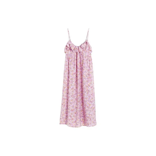 H&M Slip Dresses Women's Light Purple/Floral