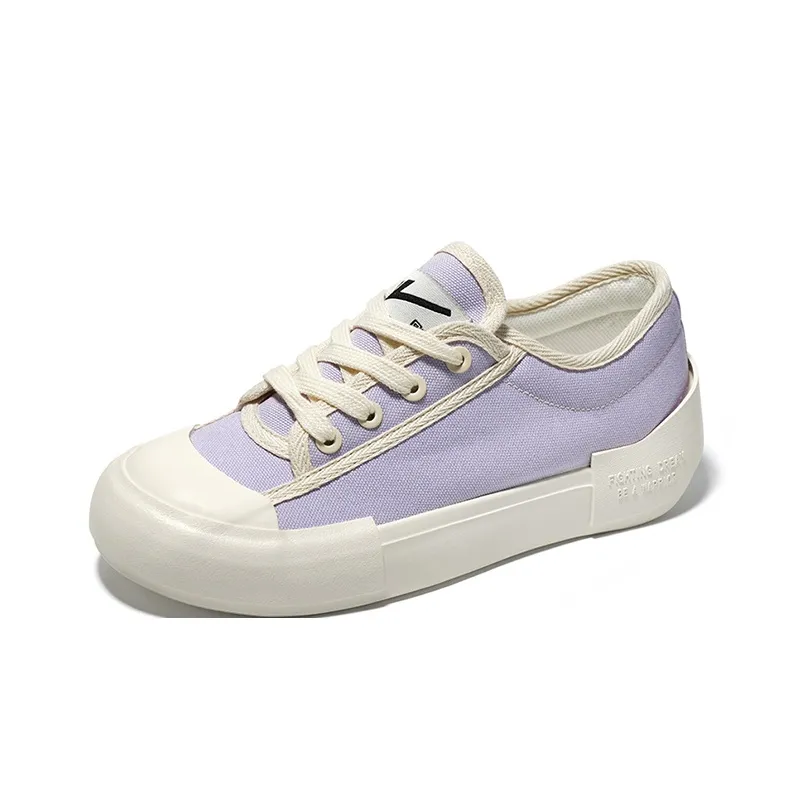 Warrior Fresh Look, Comfortable And Versatile Abrasion Resistant Slip Resistant Comfortable Canvas Shoes Women's Purple-0