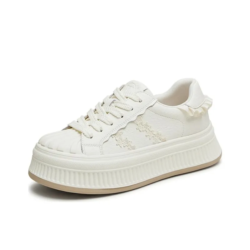 TATA Skateboard Shoes Women's Low Top Solid Color-5