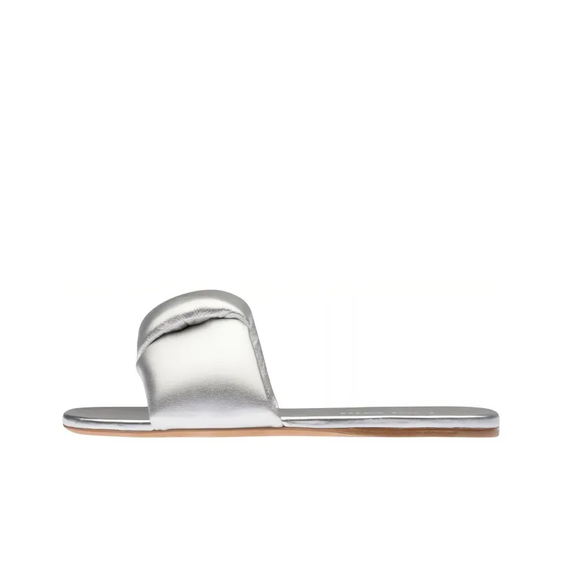 MIU MIU Slide Slippers Women's Silver-0