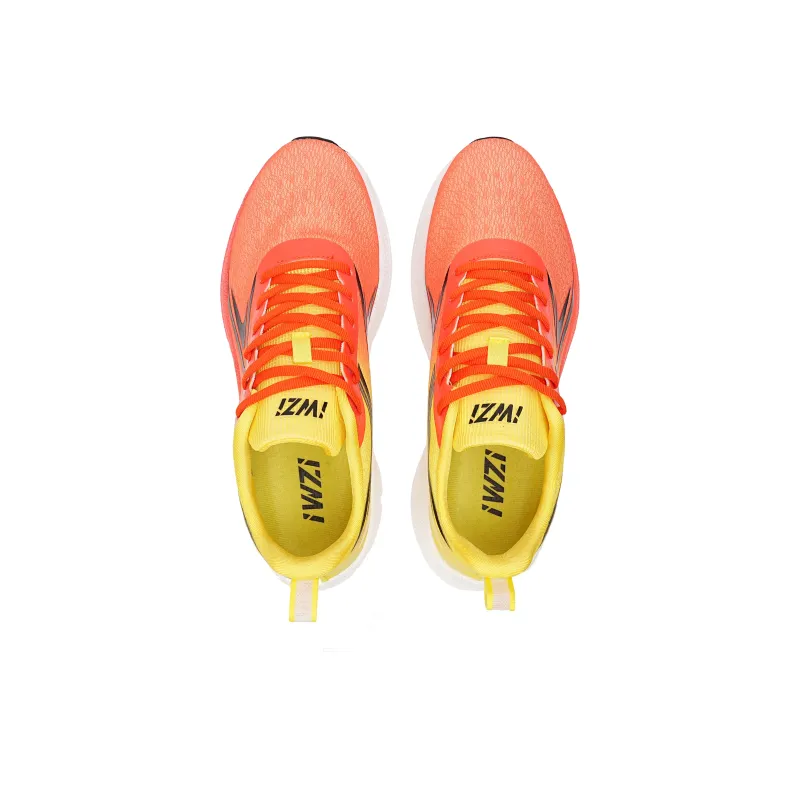 IWZI Low-Top Running Shoes Unisex Fluorescent Orange Yellow-2