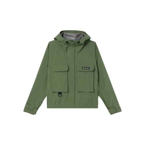 Columbia Windbreaker Jackets Women's Green