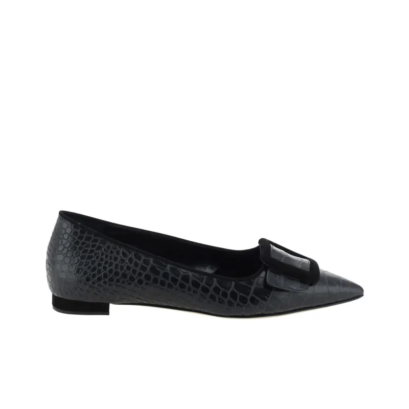 MANOLO BLAHNIK Maysale Casual Single Shoes Women's Black-1