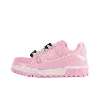 LOUIS VUITTON Trainer Maxi LOVE Component Logo Low Top Skateboard Shoes Men's Pink Valentine's Day Limited Edition