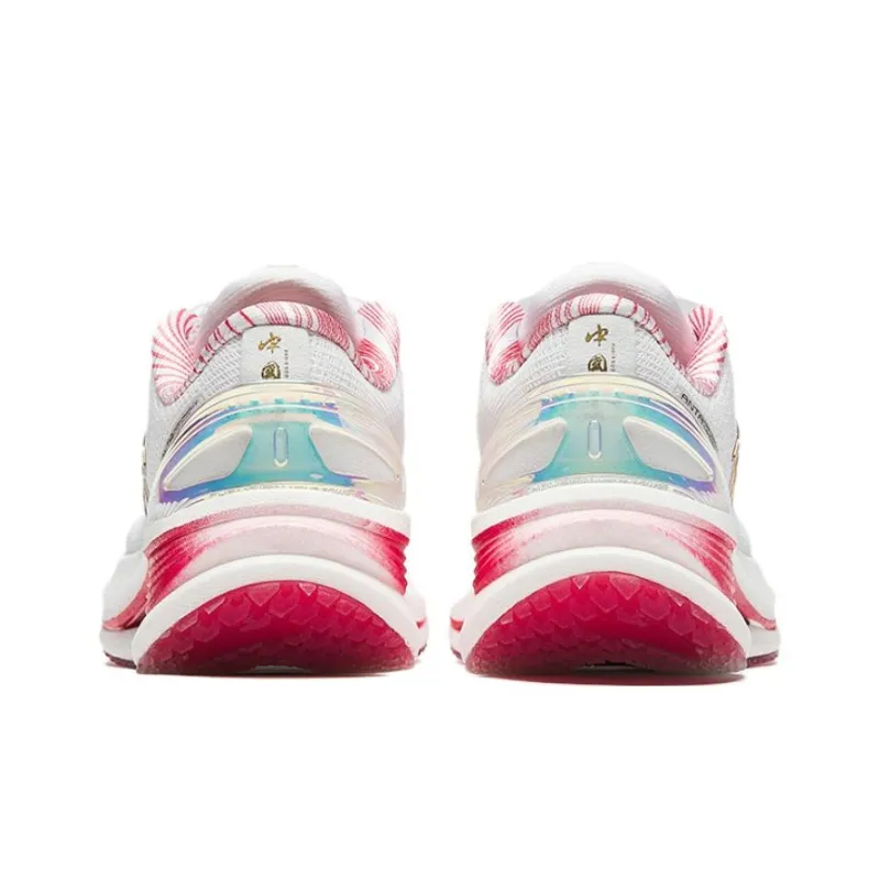 Anta Champion 3rd Gen PRO Cushioning, Wear Resistant Low Top Running Shoes Men's White Red Gold-3