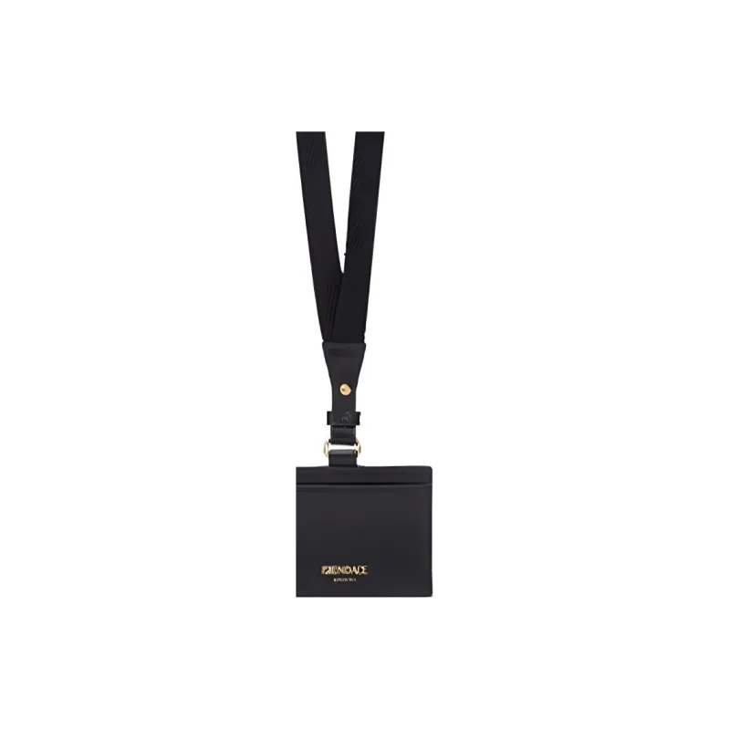 FANSIZHE VERSACE Cow Leather Card Holder Men's Black-4