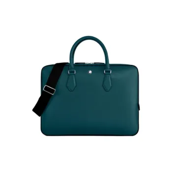 MONTBLANC Calfskin Briefcases Men's Cyprus Blue