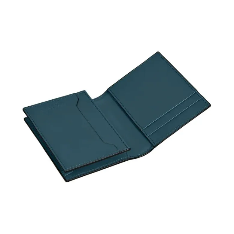 MONTBLANC Cow Leather Card Holder Men's Blue-2