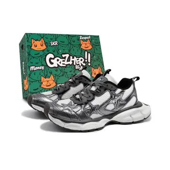 GREZHER Height Increasing Abrasion Resistant Slip Resistant Low Top Chunky Sneakers Unisex