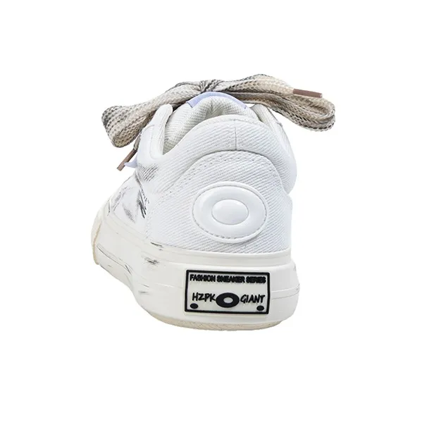 BOOM GUY POW Explosion Energy 70% Box Anti Slip And Wear Resistant Lightweight Low Top Skateboard Shoes Unisex White-4