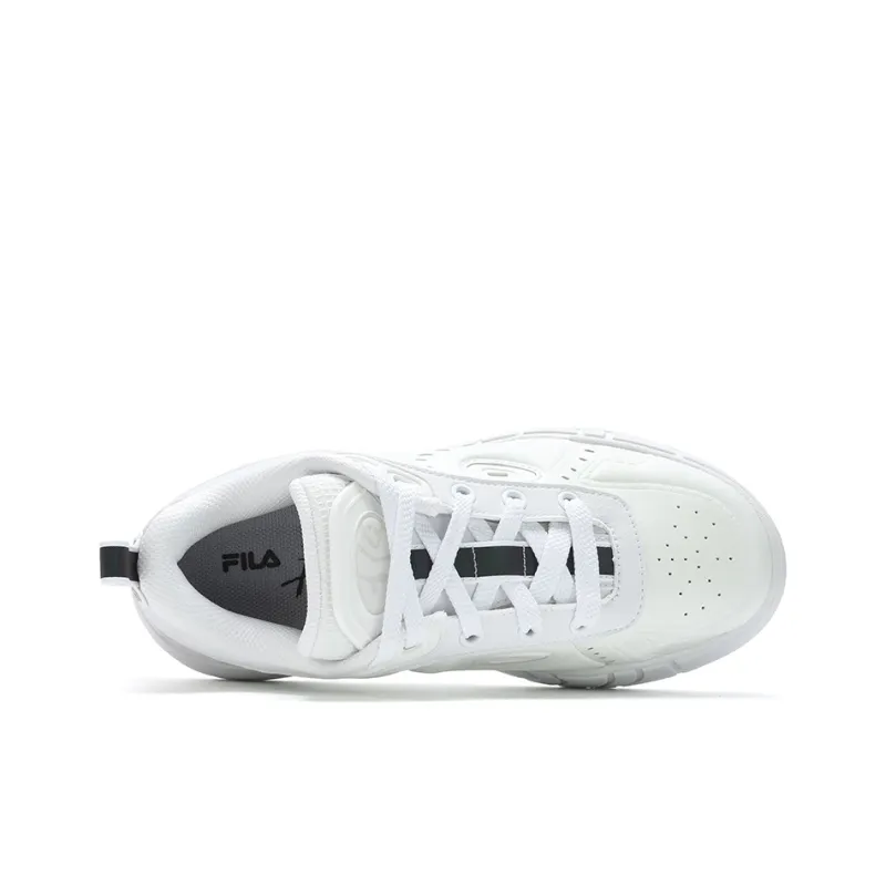 FILA MELT Wear Resistant Low Top Skateboard Shoes Women's White Gray-3