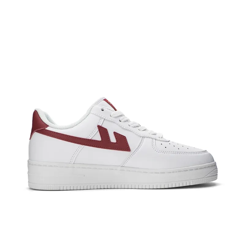 Warrior Small White Shoes Anti Slip Wear Resistant Lightweight Breathable Low Top Skateboard Shoes Unisex-2