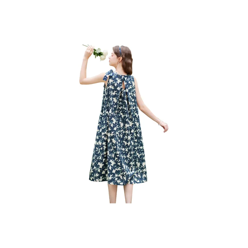 TOUCH Slip Dresses Women's Navy Blue Multicolor-1