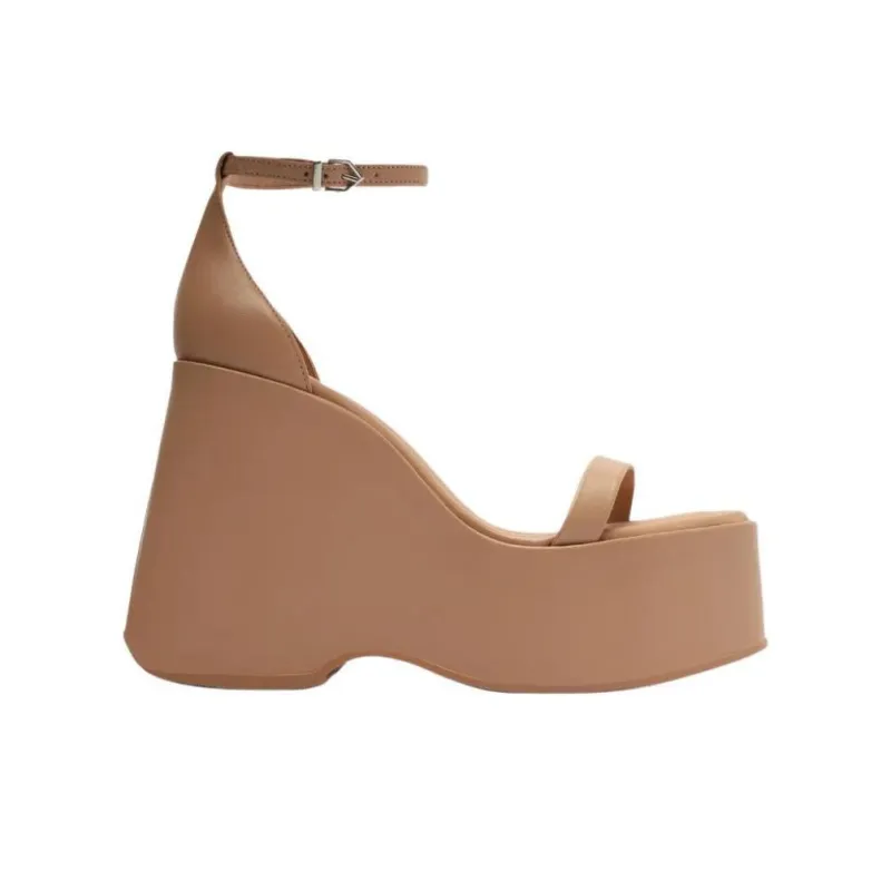 Schutz Mazda Strap Sandals 13.5cm Women's Umber-1
