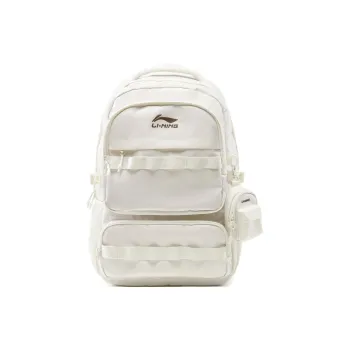LiNing Polyester Backpack Unisex Ivory