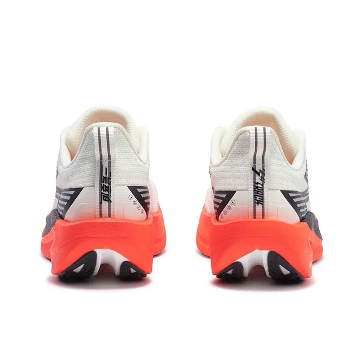 361° Fly 2ET Cushioning Anti Slip Wear Resistant Breathability Low Top Running Shoes Unisex White Red-3