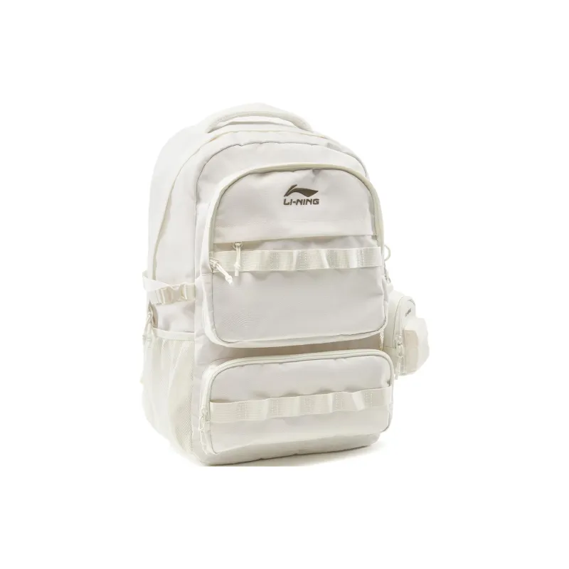 LiNing Polyester Backpack Unisex Ivory-1