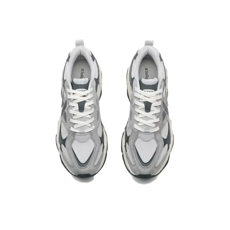 XTEP Roaming And Singing Cushioning Wear Resistant Low Top Casual Shoes Men's Gray-2