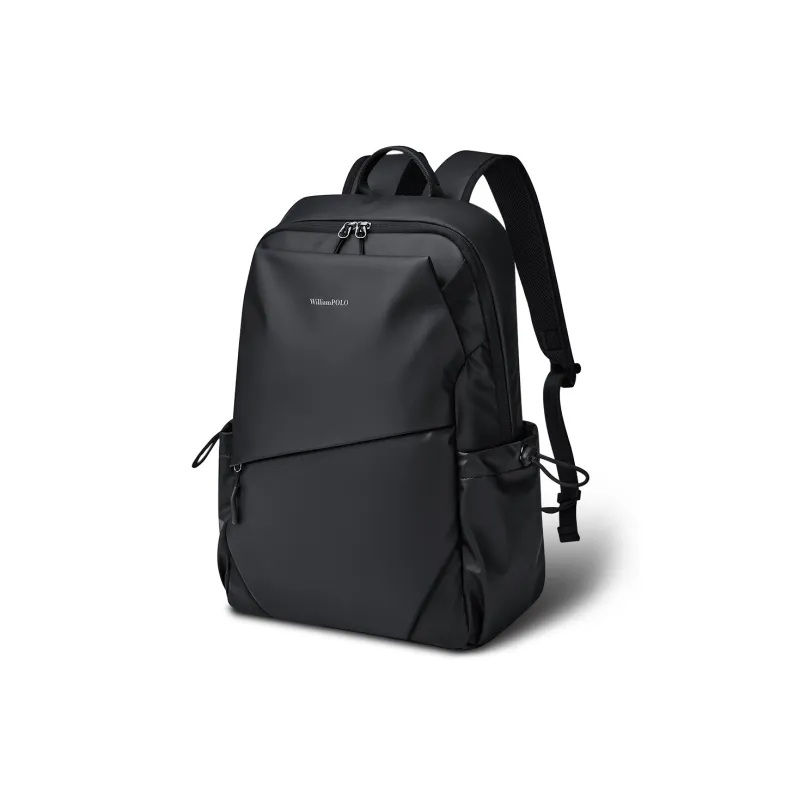 WilliamPOLO Fabric Backpack Large Size Men's Black-1