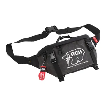 Rough Enough Canvas Cycling Bag, Canvas Bag, Fanny Pack Regular Unisex Black
