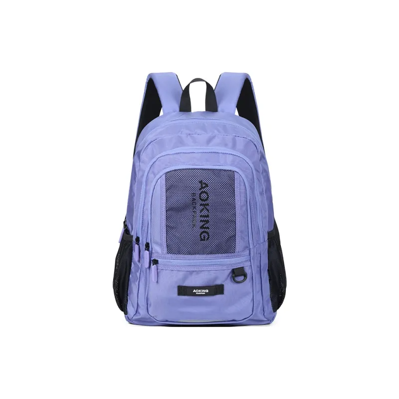 AOKING AK Polyester Versatile Casual Backpack Regular Unisex Black/Pink/Purple/Khaki-5