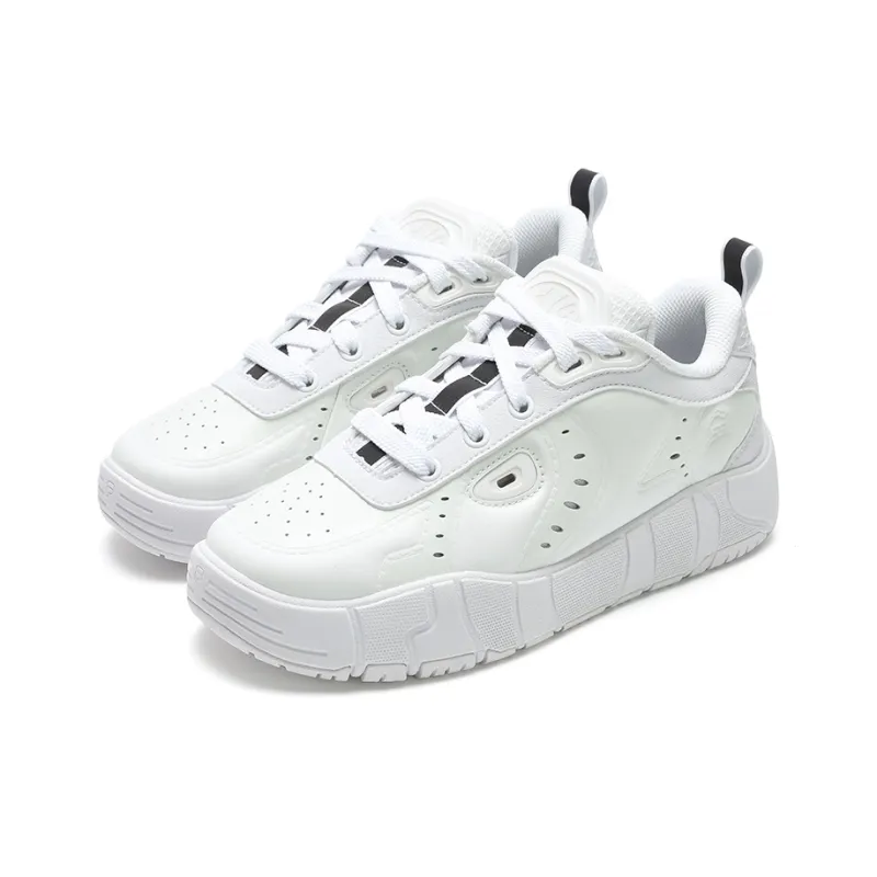 FILA MELT Wear Resistant Low Top Skateboard Shoes Women's White Gray-1