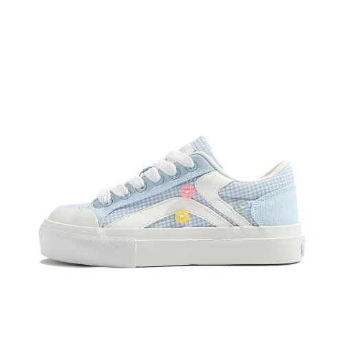 TUOPIN Pie Shoes Wear-resistant And Lightweight Low-Top Skateboard Shoes Women's Blue