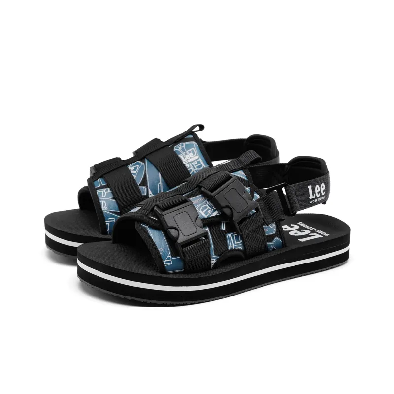 Lee Beach Sandals Men Black/White-1