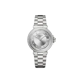 BREGUET MARINE Automatic Mechanical Movement Unisex Watch 33.8mm Silver Dial Steel Watch Case Metal Strap
