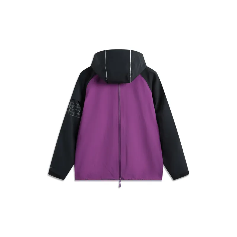 LiNing Waterproof And Windproof Windbreaker Jacket Unisex Space Purple-3