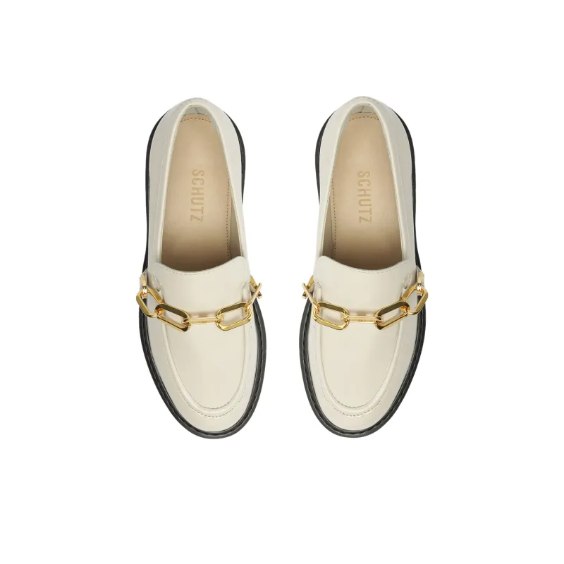 Schutz Christie Loafers 3.6cm Women's White-4