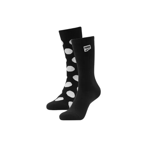 PUMA Knee-High Socks Unisex 2 Pack Black