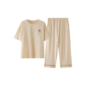 Montagut Pajama Set Summer Women's Cream Apricot