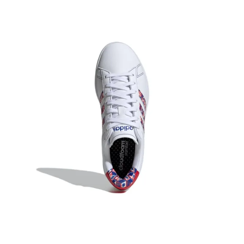 Adidas GRAND COURT 2.0 Non-slip Lightweight Low-Top Skateboard Shoes Women's White-3