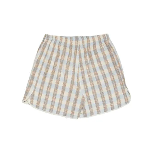 Blue Sky Inn Checked Bouclé Shorts