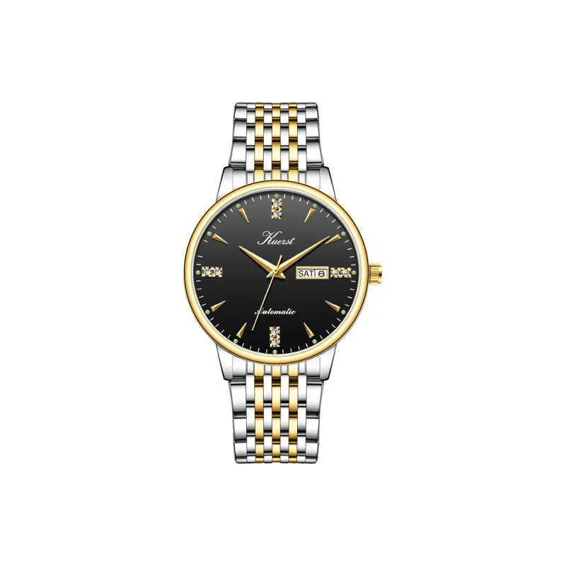 KUERST Automatic Mechanical Movement Steel Strap Watch Men's Watches White Dial-9