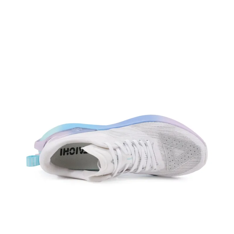 PEAK Cushioned Wear-Resistant Breathable Low-Top Tai Chi Running Shoes Women's White Floral Yarn-3