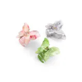 Marble Pattern Butterfly Claw Clip[Gray Green Pink]3 Pack