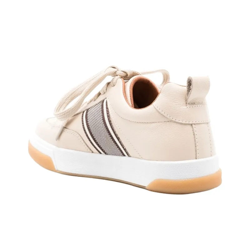 Sarah Chofakian Lady Bird Low-Top Skateboard Shoes Women's Beige Brown-3
