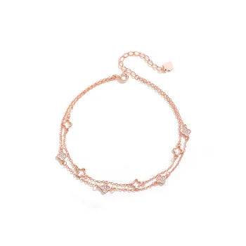 TIMEBOTTLE S925 Silver Anklet, Bracelet Women's
