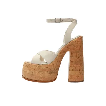 Schutz Pattie Strap Sandals 16.8cm Women's White