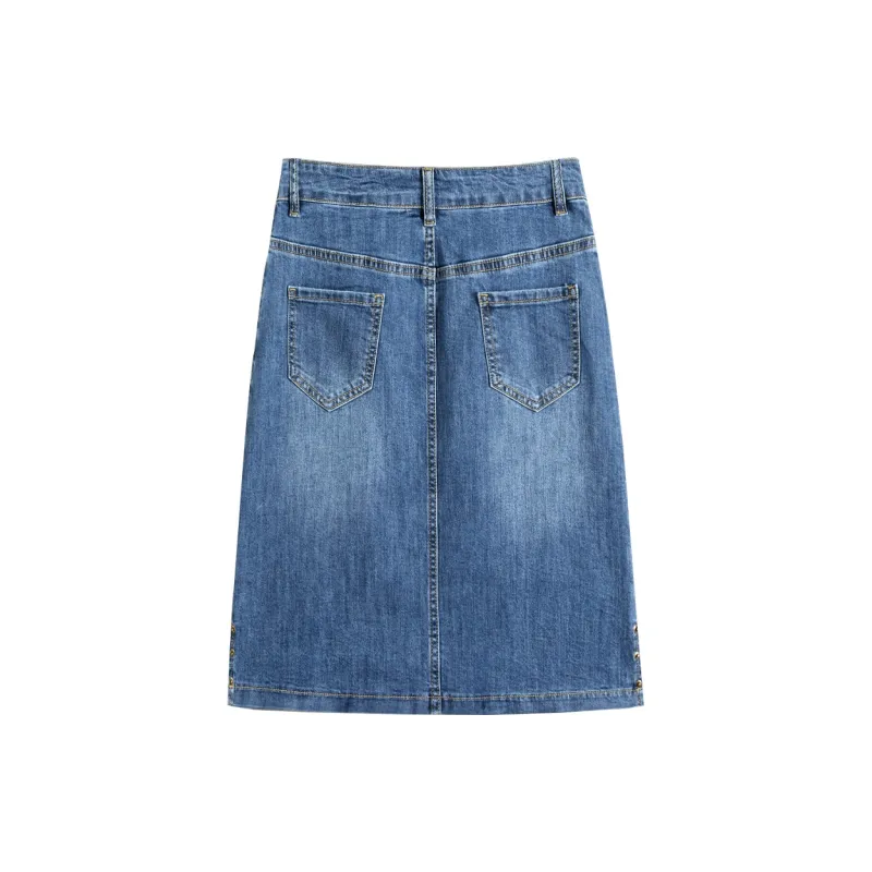 TOUCH Denim Short Skirts Women's Light Blue-1