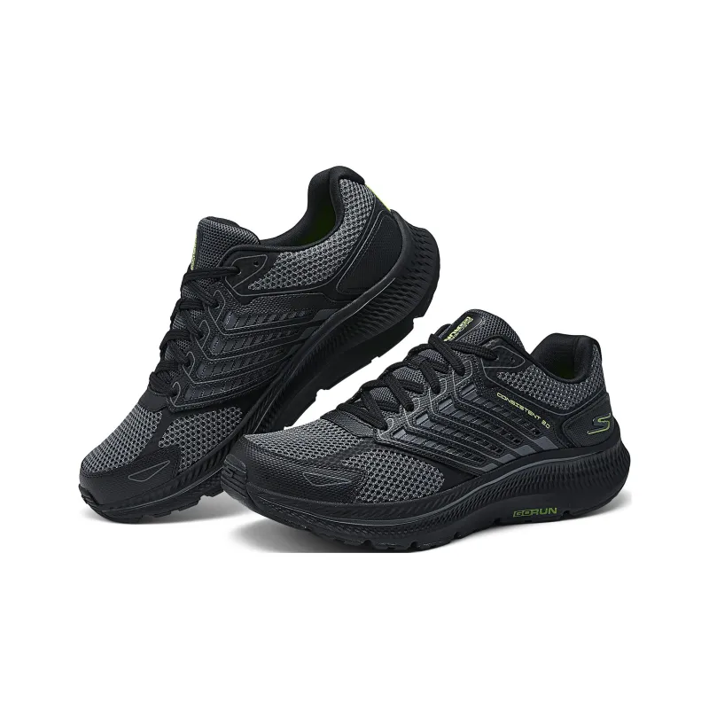Skechers WOMEN'S GO Series Anti Slip Wear Resistant Low Top Running Shoes Men's Black-4