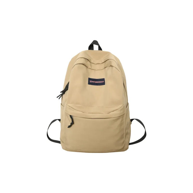 MOK Nylon Fabric Backpack White/Gray/Black/Khaki/Red-4