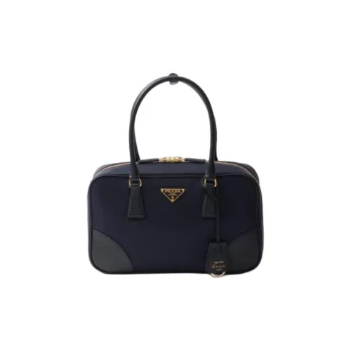 PRADA Re Edition Recycled Nylon Handbag Medium Size Women's Marine Blue